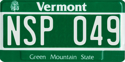 VT license plate NSP049
