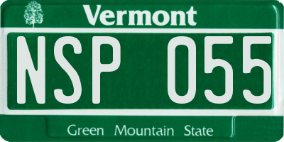 VT license plate NSP055