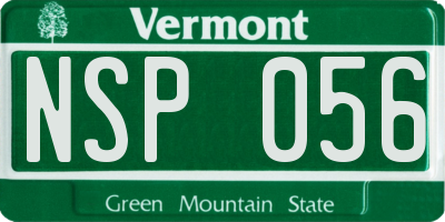 VT license plate NSP056