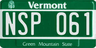 VT license plate NSP061
