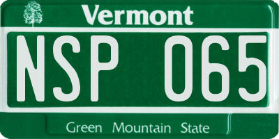 VT license plate NSP065