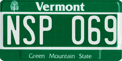 VT license plate NSP069