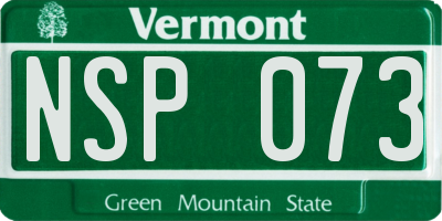 VT license plate NSP073