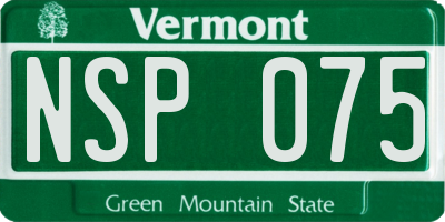 VT license plate NSP075
