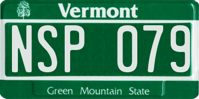 VT license plate NSP079