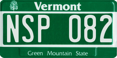 VT license plate NSP082