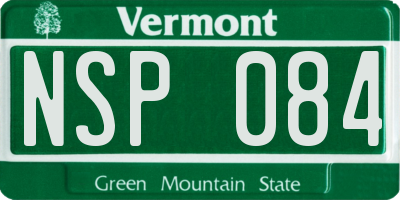 VT license plate NSP084
