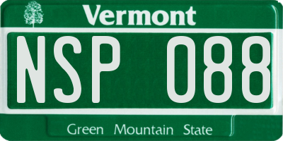 VT license plate NSP088