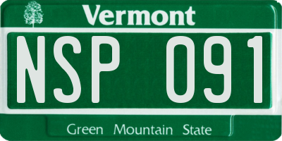 VT license plate NSP091