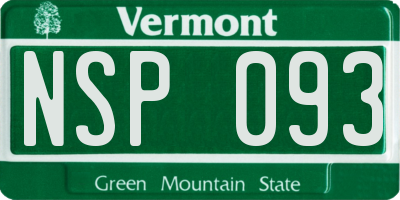 VT license plate NSP093