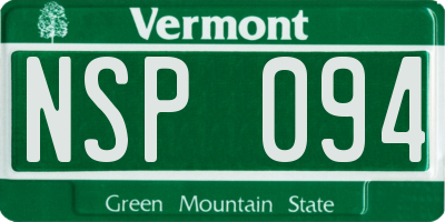 VT license plate NSP094
