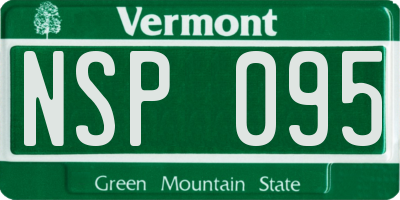 VT license plate NSP095