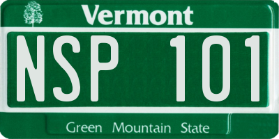 VT license plate NSP101