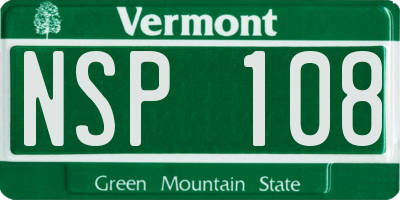 VT license plate NSP108