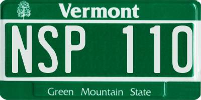 VT license plate NSP110