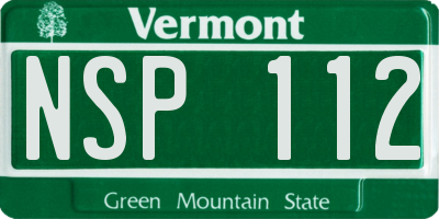 VT license plate NSP112
