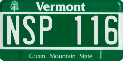 VT license plate NSP116