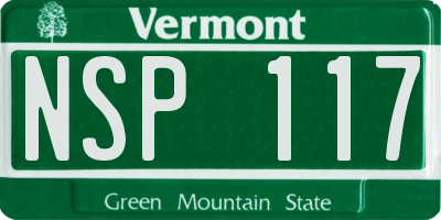 VT license plate NSP117