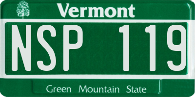 VT license plate NSP119