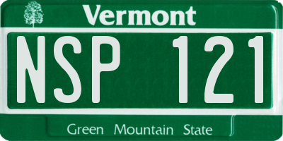 VT license plate NSP121