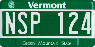 VT license plate NSP124