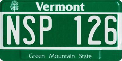 VT license plate NSP126