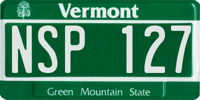 VT license plate NSP127