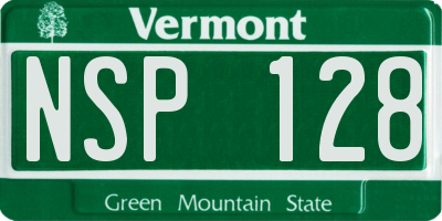 VT license plate NSP128