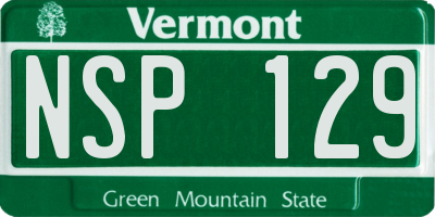 VT license plate NSP129