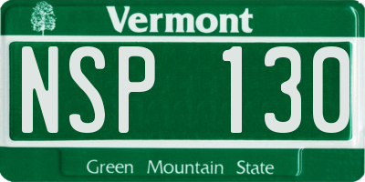 VT license plate NSP130