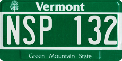 VT license plate NSP132