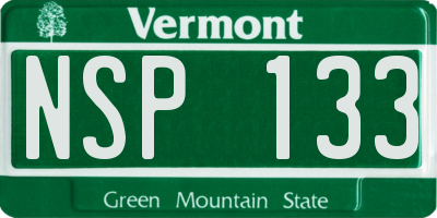 VT license plate NSP133