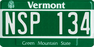 VT license plate NSP134