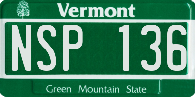 VT license plate NSP136