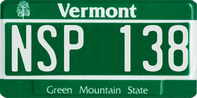 VT license plate NSP138
