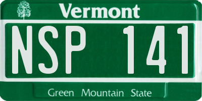 VT license plate NSP141