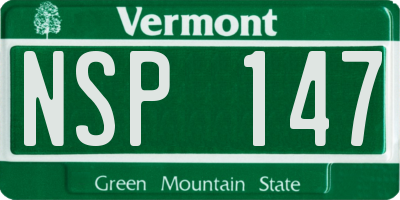 VT license plate NSP147