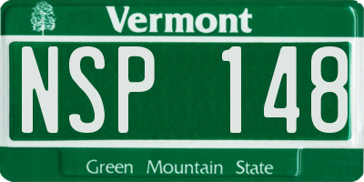 VT license plate NSP148