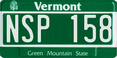 VT license plate NSP158
