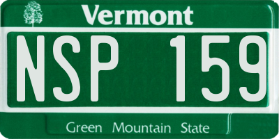 VT license plate NSP159