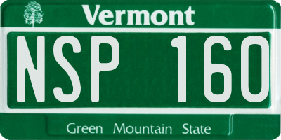 VT license plate NSP160