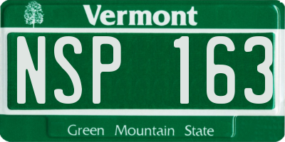 VT license plate NSP163