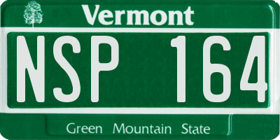 VT license plate NSP164