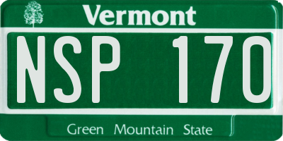 VT license plate NSP170