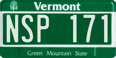 VT license plate NSP171