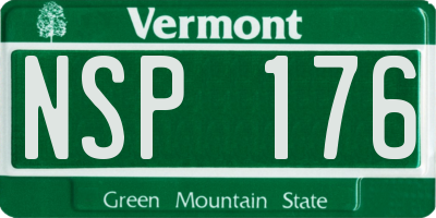 VT license plate NSP176