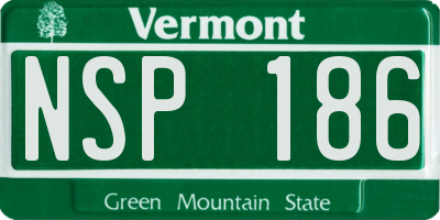VT license plate NSP186