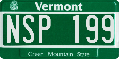 VT license plate NSP199