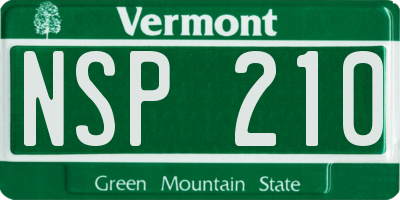 VT license plate NSP210