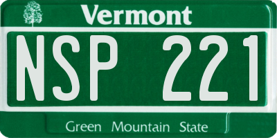 VT license plate NSP221